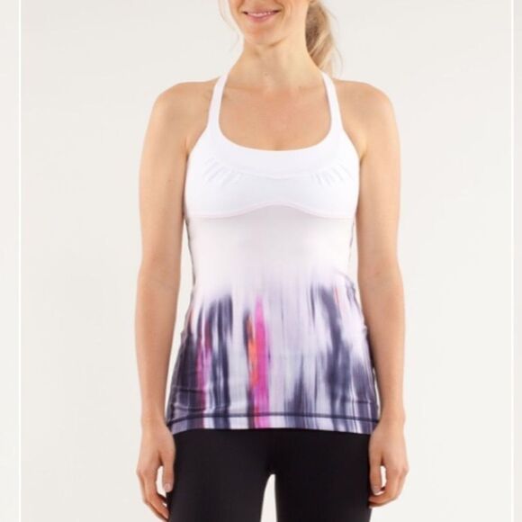 Lululemon Scoop Me‎ Up Tank Mirage Indigo /White 4 - Picture 2 of 11